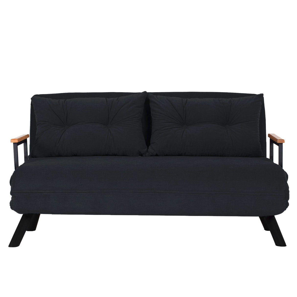 Apia 2-sits (25 x 134 x 121 cm) 2-sits bäddsoffa Svart