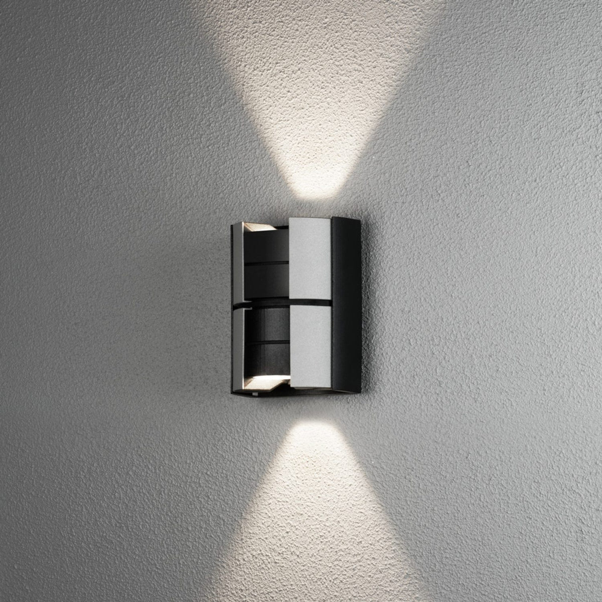 Vidar 2x5W LED Svart/Silver Vägglampa Ute