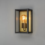 Carpi E27 Vägglampa Ute Svart/Mässing, Medium (18 cm)