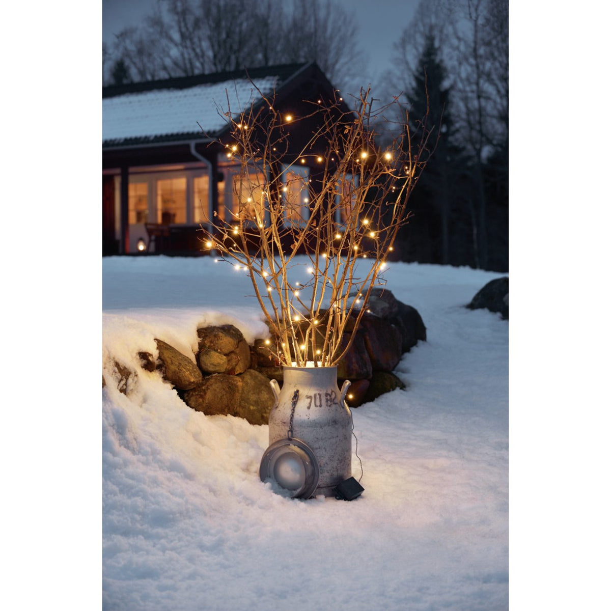 40 LED Multifunktion/timer 6h Ljusslinga Ute Amber/Svart Kabel