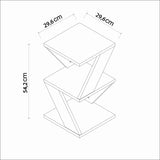Graz (29,6 x 54,2 x 29,6 cm) Atlantisk furu Sidobord