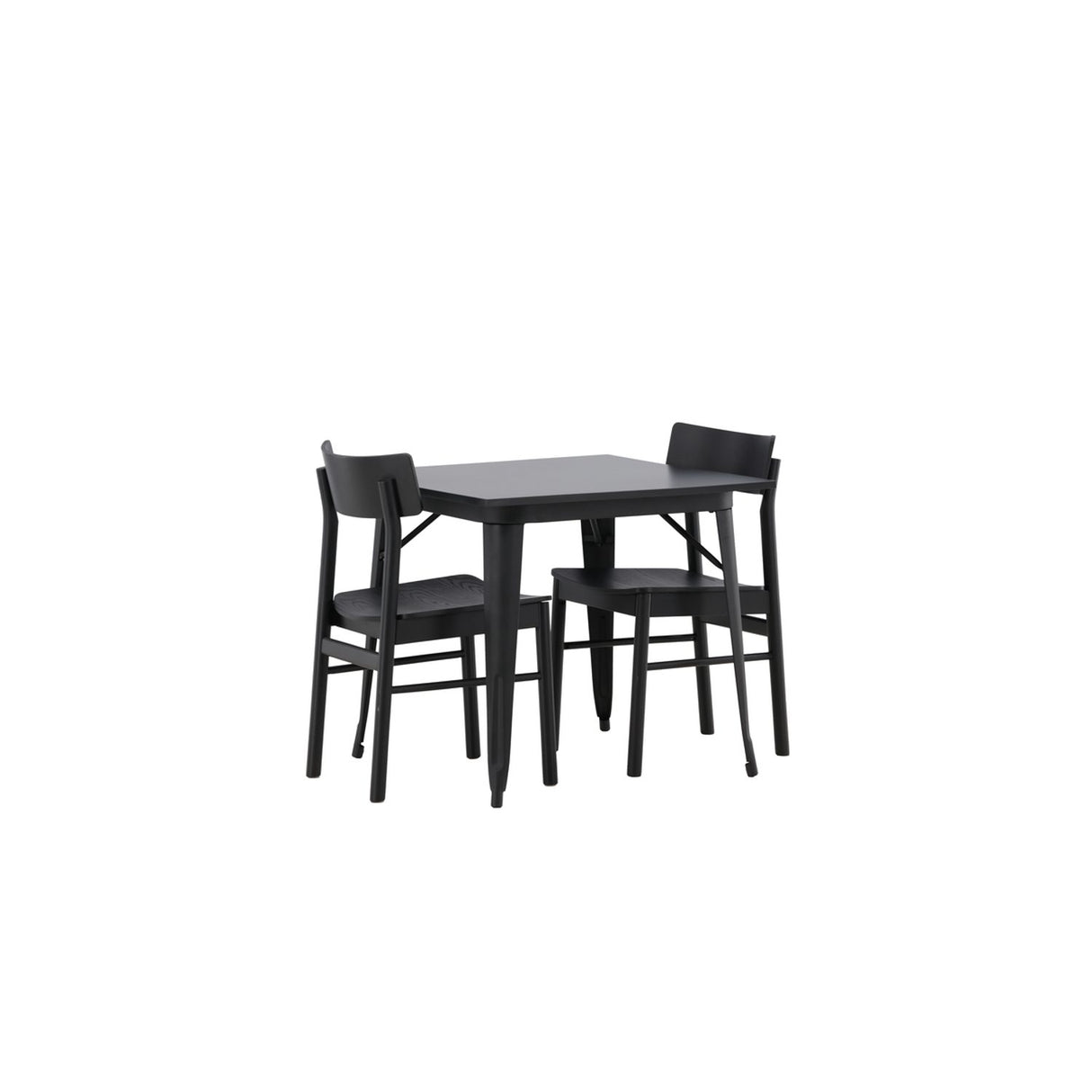 Tempe, Montros Rektangulär matgrupp Svart, Svart, 80 x 80