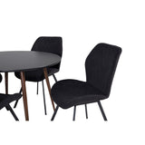 Plaza, Gemma Rund matgrupp Svart, Svart, 4st