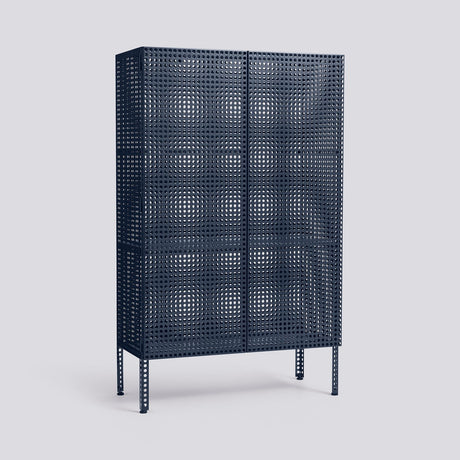 Perforated Cabinet stort 89 × 40 × 146,5 cm Skåp Steel blue