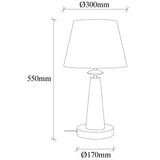 Luanda (43 x 34 x 43 cm) Antik Bordslampa