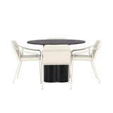 Olivia, Tvist Rund matgrupp Beige, Svart, ⌀110
