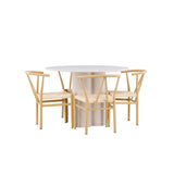 Olivia, Alfons Rund matgrupp Natur, Beige, ⌀110