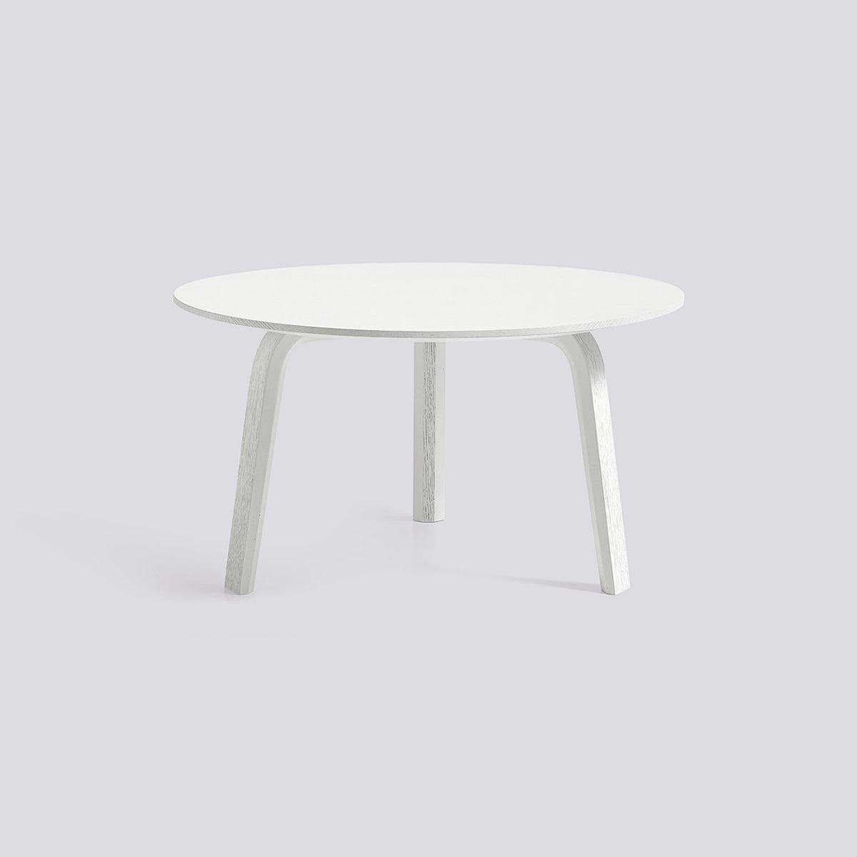 Bella Ø60 × H32 cm Soffbord White – ek med vattenbaserad lack