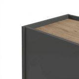 Prague (150 x 82,9 x 40,5 cm) Konsolbord Antracit naturlig ek svart