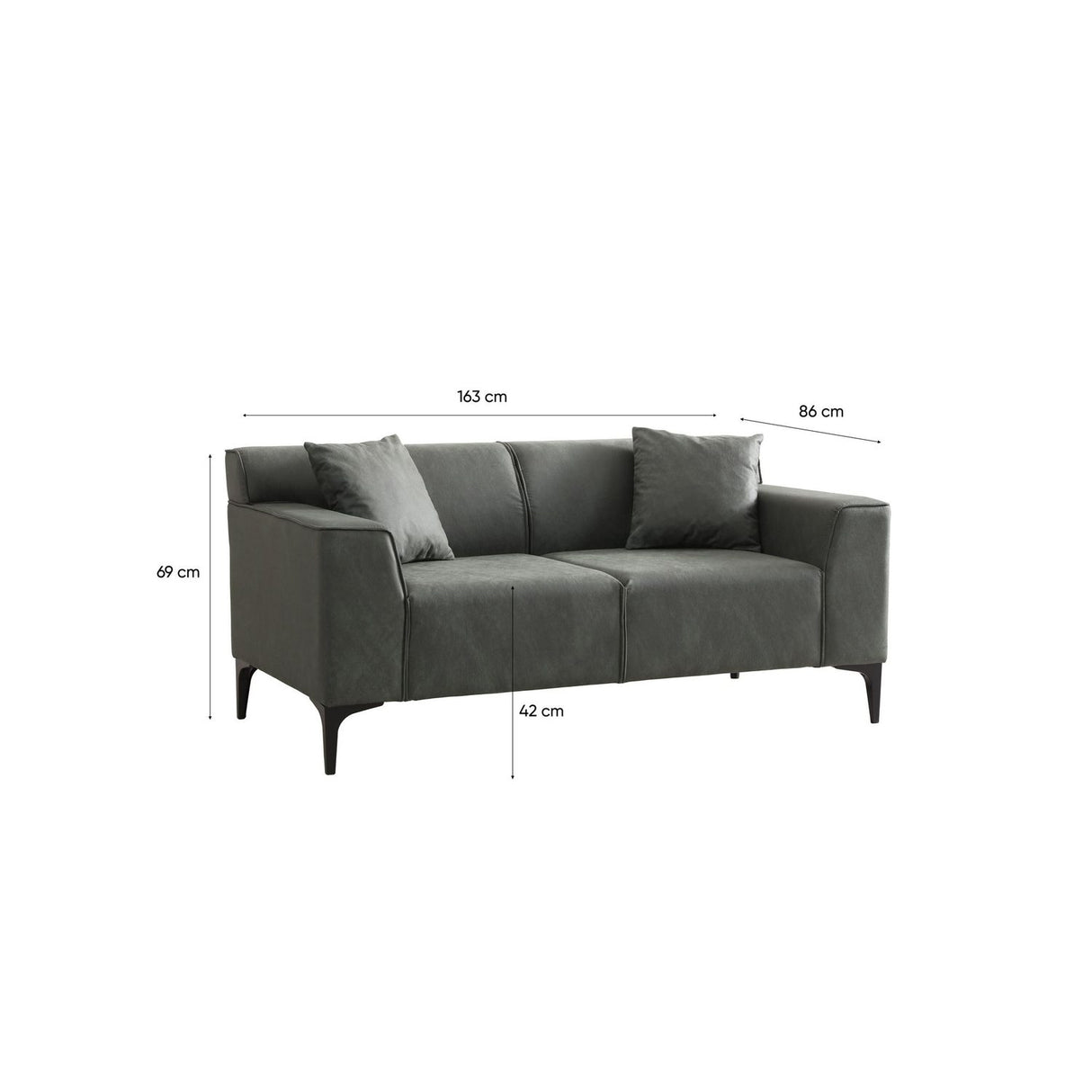 Piccolito 2-sits soffa Grön