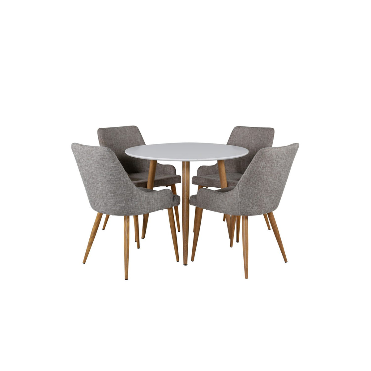 Polar, Plaza Rund matgrupp Grå,Natur, Natur,VIT, ⌀90