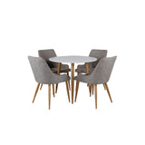 Polar, Plaza Rund matgrupp Grå,Natur, Natur,VIT, ⌀90