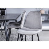 Sleek, Polar Rektangulär matgrupp Svart,Grå, Svart, 195 x 95