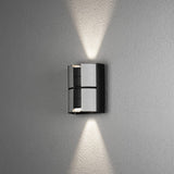 Vidar 2x5W LED Svart/Silver Vägglampa Ute