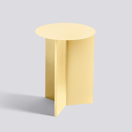 Slit runt Ø35 × H47 cm Sidobord Light yellow – pulverlackerat stål