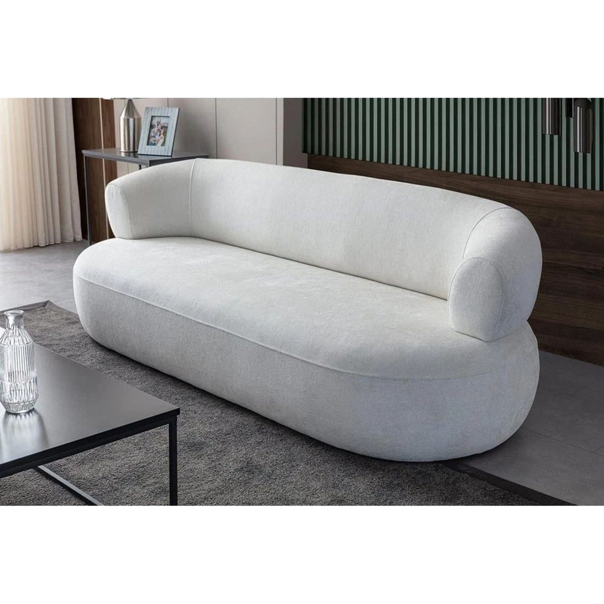 Quadra 3-sits soffa Vit
