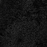 Curly 1.5 Fårskinn Fäll Black