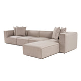 Sora (350 x 65 x 190 cm) Hörnsoffa Sandbeige
