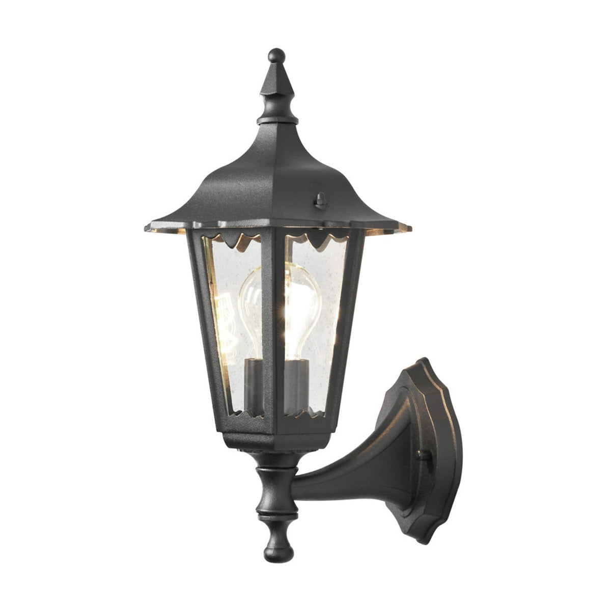 Firenze E27 Liten Vägglampa Ute Upp, Svart