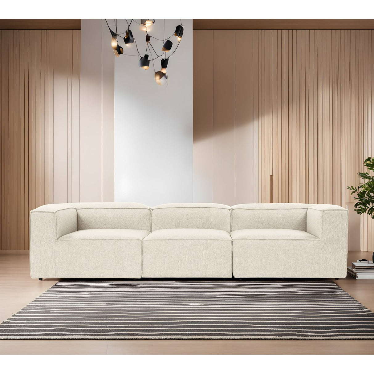 Sevilla 3 (297 x 66 x 105 cm) 3-sitssoffa Ecru