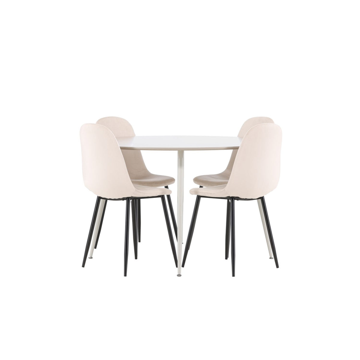 Plaza, Polar Rund matgrupp Beige,Svart, Beige, ⌀120