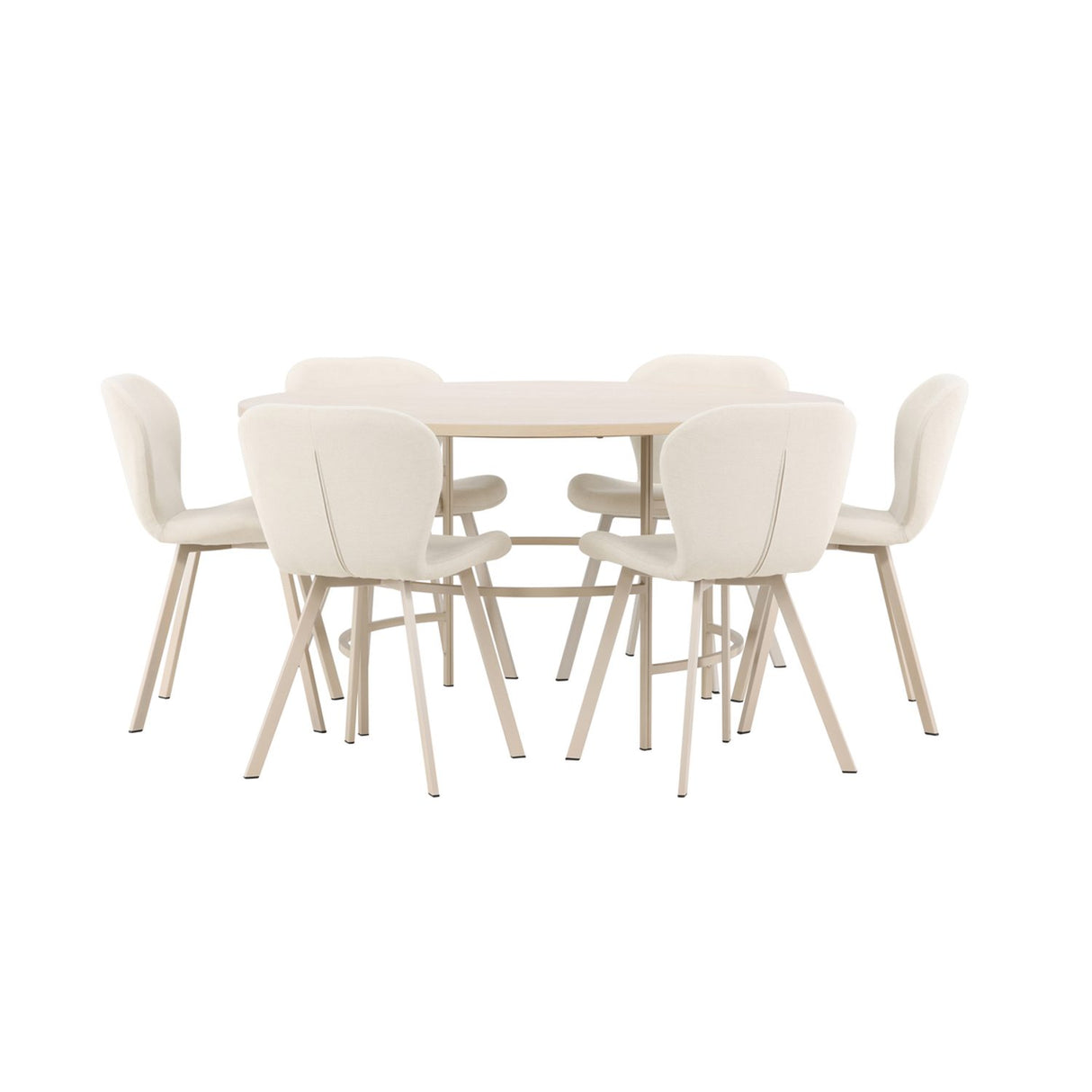Copenhagen, Lilja Rund matgrupp Beige, Beige,Vitpigmenterad, ⌀140