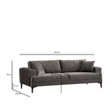 Harare 3-sits (234 x 100 x 78 cm) 3-sitssoffa Antracit