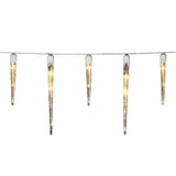 32 Istappar 48 LED vit kabel Ljusslinga Ute Amber