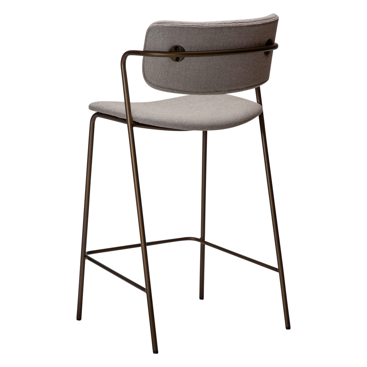 Zed Barstol Cashmere bouclé, Antique Brass