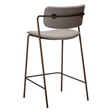 Zed Barstol Cashmere bouclé, Antique Brass