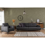 Quito (239 x 99 x 83 cm) 3-sits bäddsoffa Antracit