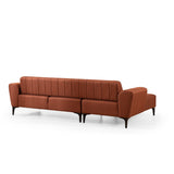 Jakarta (140-270 x 95 x 77 cm) Hörnsoffa-bäddsoffa Kakelröd, Vänster