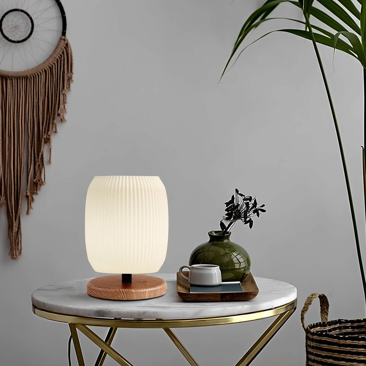 Suva (H 22 cm) Kräm Bordslampa