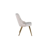 Velvet Deluxe Matstol Beige, Polyestersammet