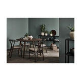 Sagene Matbord Brunlackad Ek, 130 cm
