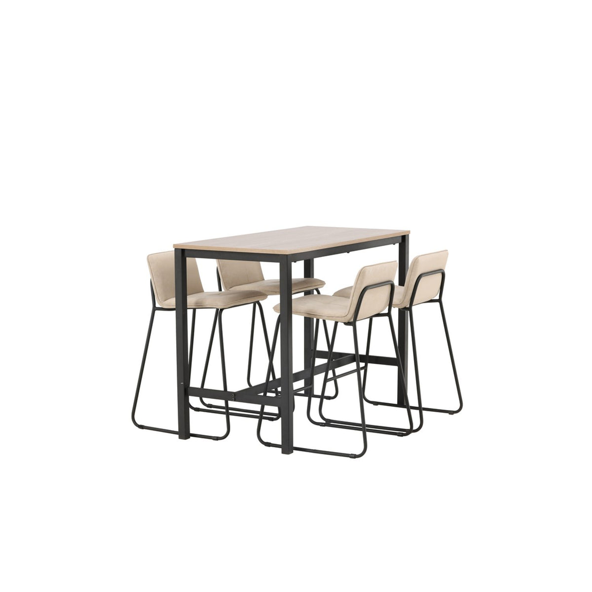 Camden, Bisbee Rektangulär matgrupp Beige,Svart, Valnöt, 120 x 60