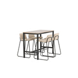 Camden, Bisbee Rektangulär matgrupp Beige,Svart, Valnöt, 120 x 60