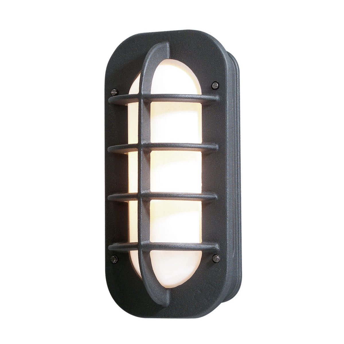 Loke E27 Svart Vägglampa Ute Med Eluttag