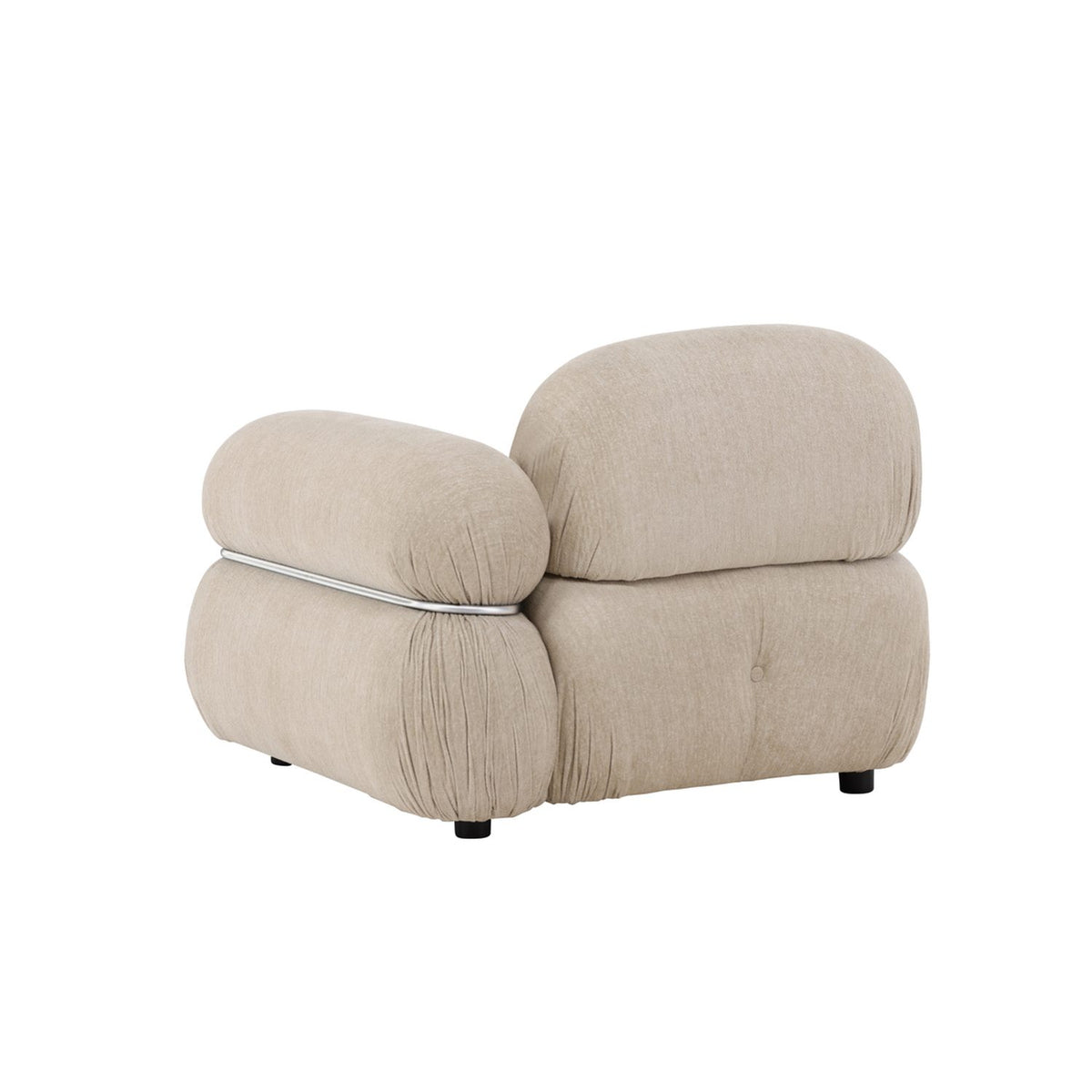 Mika Soffmodul Beige, Vänster Hörndel, Silver