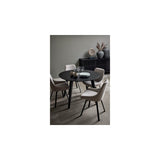 Sagene Matbord Svartlackad Ekfaner, 110 cm