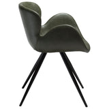 Gaia Stol Vintage Green Art.Leather, Black