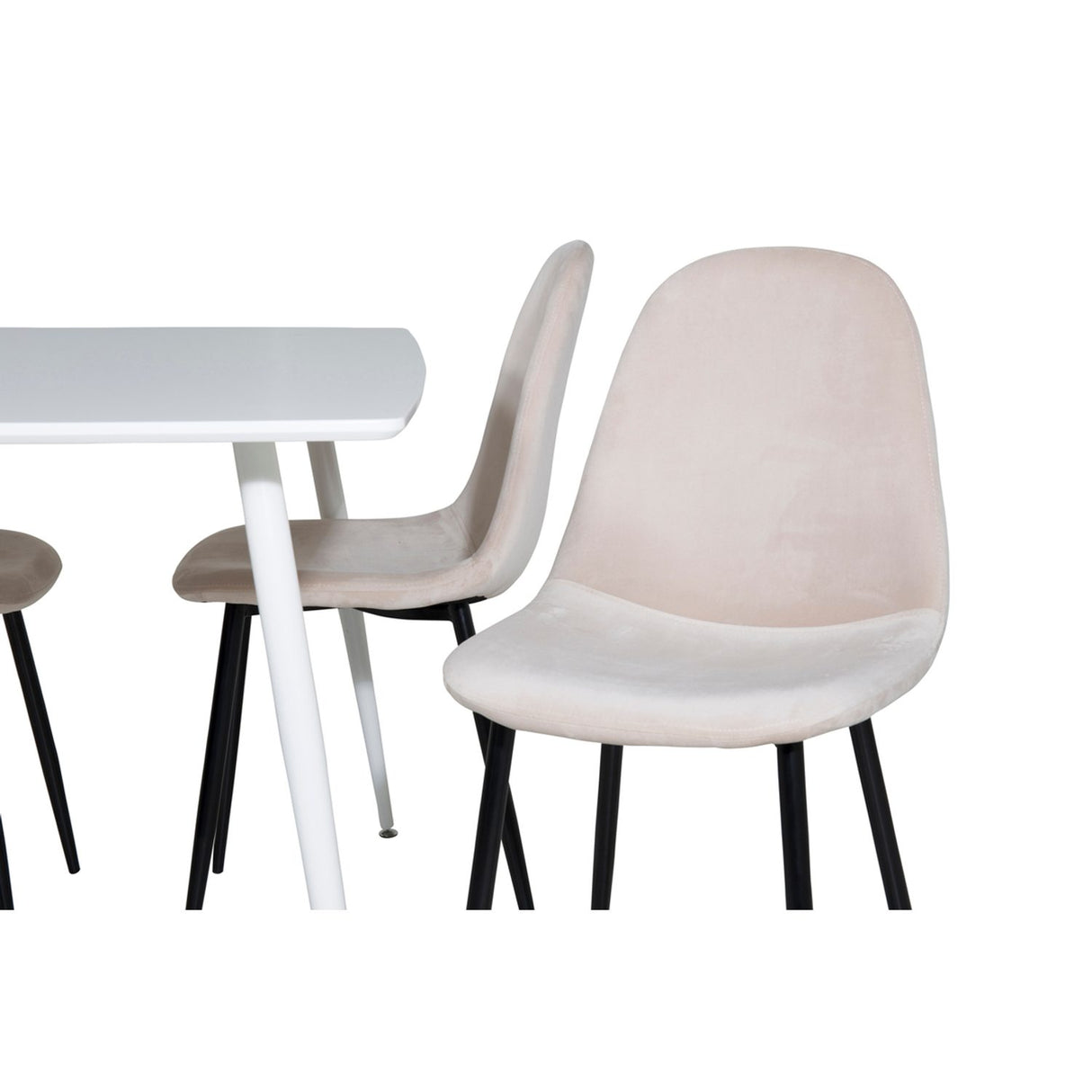 Polar, Polar Rektangulär matgrupp Beige,Svart, Vit, 120 x 75