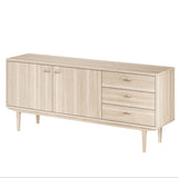 Sideboard Nr.420 2st Trädörrar 3st Lådor 186x80 cm Vitoljad Ek