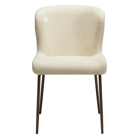 Glam Stol Frosted Almond, Antique Brass