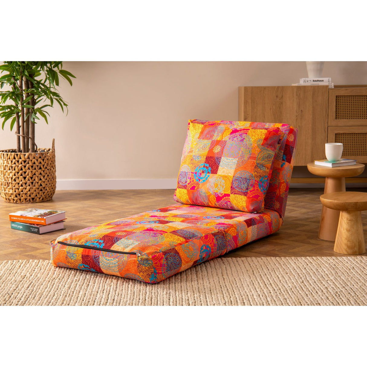Majuro 1 (29 x 125 x 63 cm) Flerfärgad 1-sits bäddsoffa