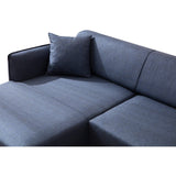 Belissimo (140-270 x 95 x 67 cm) Hörnsoffa Blå, Vänster