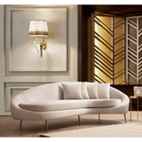 Oslo (255 x 120 x 85 cm) 3-sitssoffa Beige, Höger