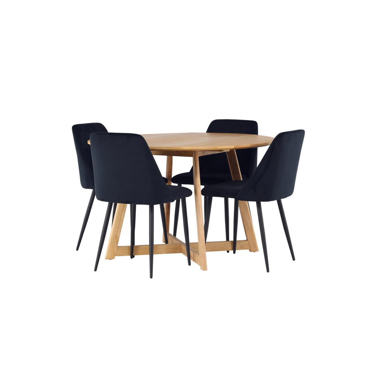 Yakidon, Night Rund matgrupp Svart, Brun, ⌀120