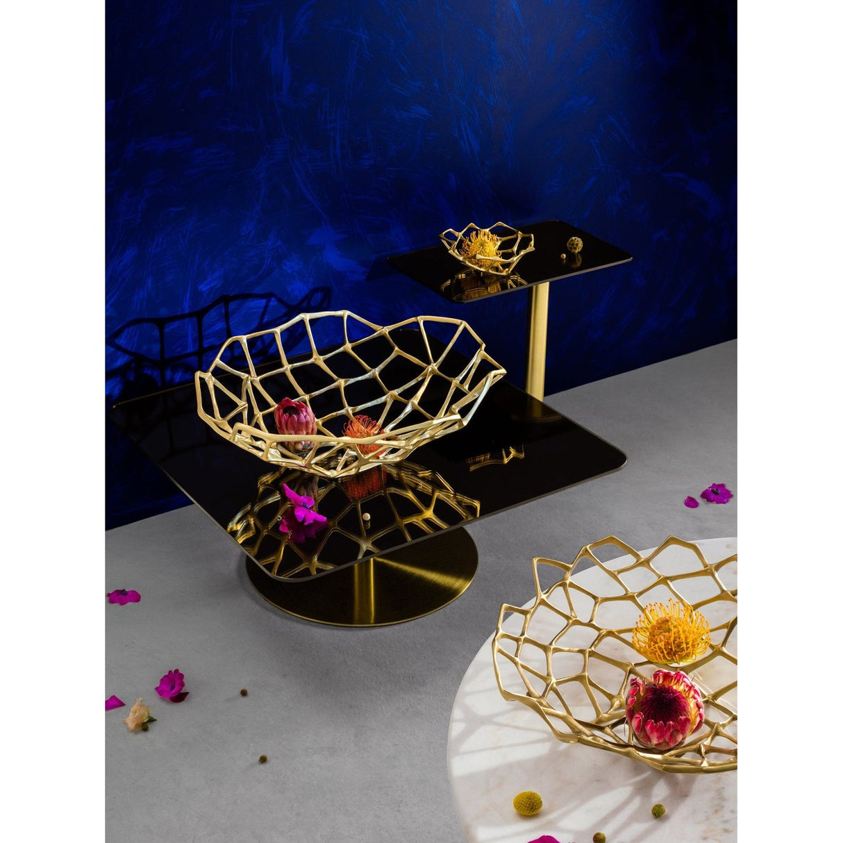 Flash Rektangel Bord Brass