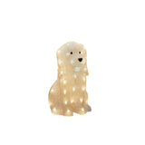 Hund akryl 31cm 40 LED Ljusdekoration Ute